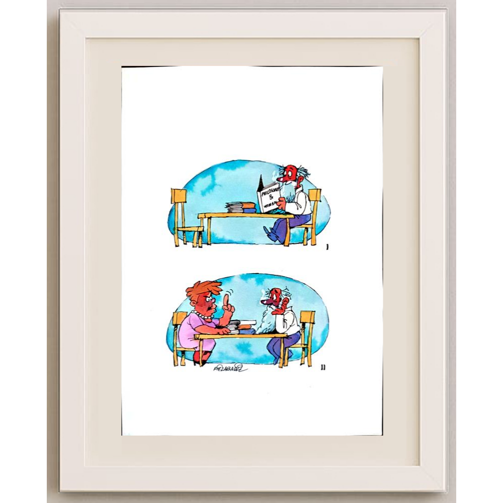 Mohammed Fiezabadi 29x21cm Orijinal Karikatür BOD01788