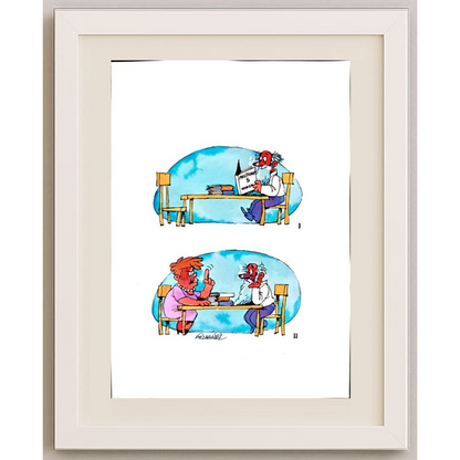 Mohammed Fiezabadi 29x21cm Orijinal Karikatür BOD01788