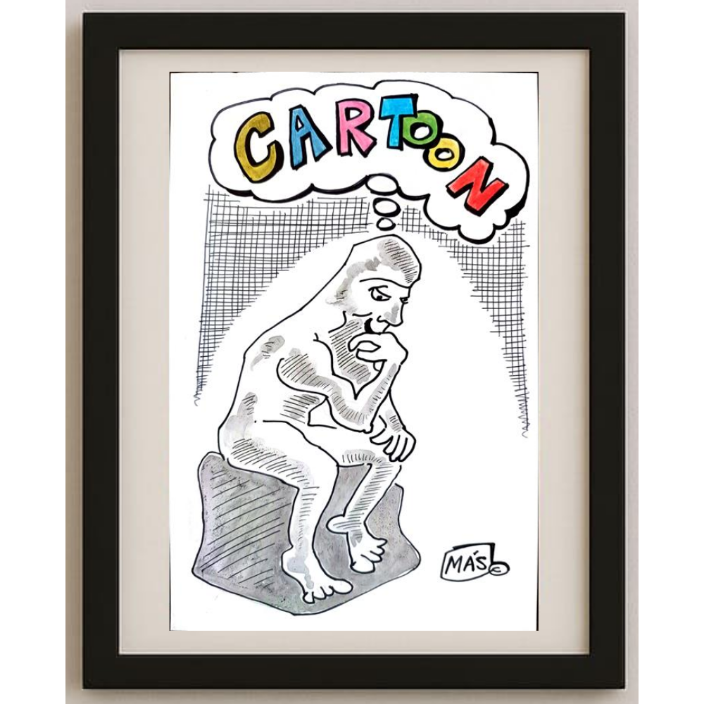 Sergio Alejandro 26x17cm Orijinal Karikatür BOD01789