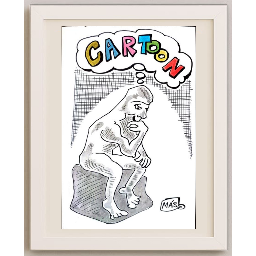 Sergio Alejandro 26x17cm Orijinal Karikatür BOD01789