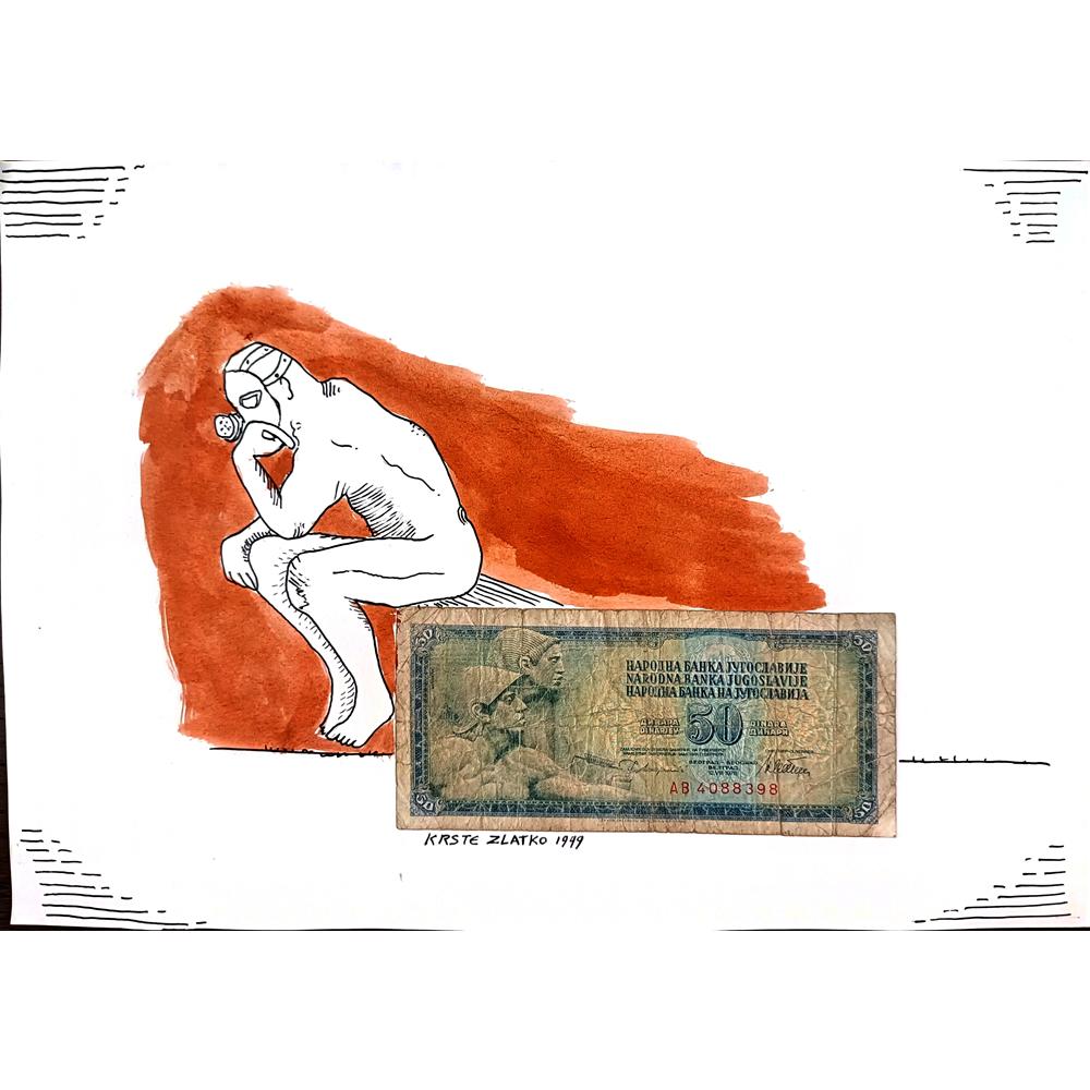 Zlatko Krstevski 30x23cm Orijinal Karikatür BOD01792