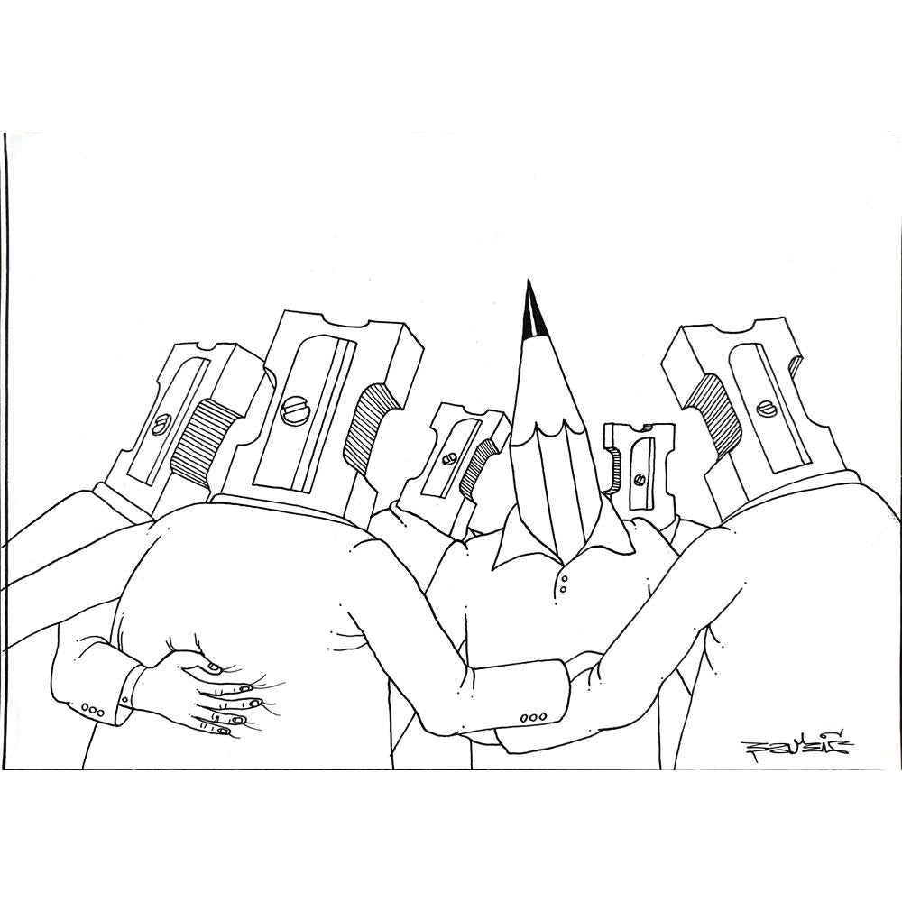 Zijad Sakic 24x18cm Orijinal Karikatür BOD01793