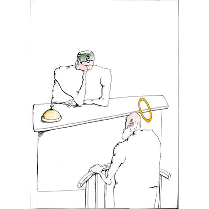 Tsocho Peev 29x21cm Orijinal Karikatür BOD01795