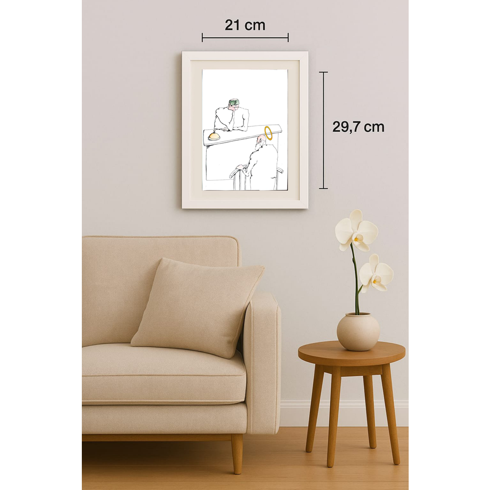 Tsocho Peev 29x21cm Orijinal Karikatür BOD01795