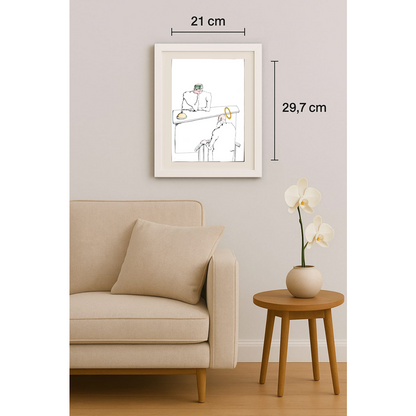 Tsocho Peev 29x21cm Orijinal Karikatür BOD01795