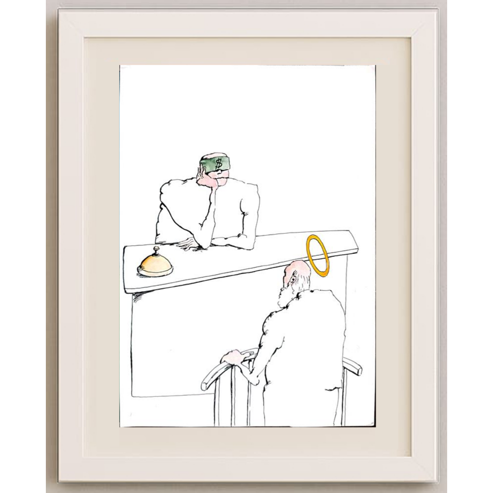 Tsocho Peev 29x21cm Orijinal Karikatür BOD01795