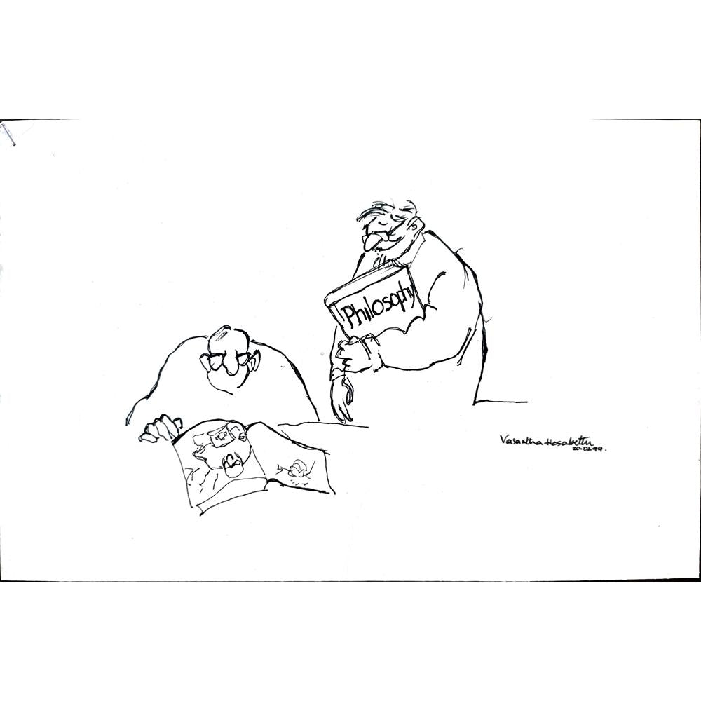 Vasantha Hosabettu 25x16cm Orijinal Karikatür BOD01797