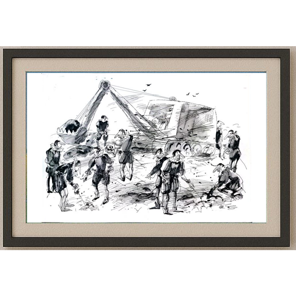 Borigen 29x21cm Orijinal Karikatür BOD01804