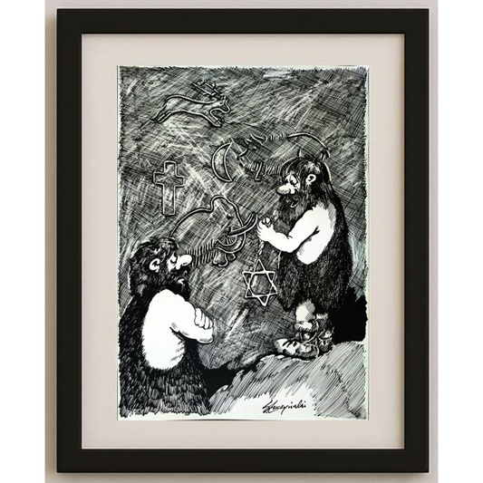 Slawomir Luczynski 29x21cm Orijinal Karikatür BOD01805