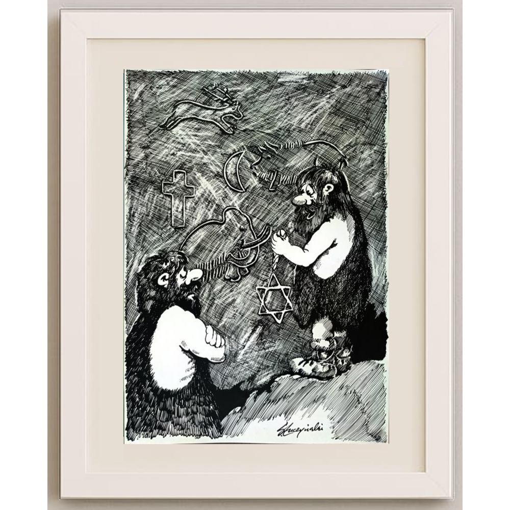 Slawomir Luczynski 29x21cm Orijinal Karikatür BOD01805