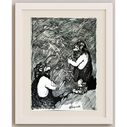 Slawomir Luczynski 29x21cm Orijinal Karikatür BOD01805