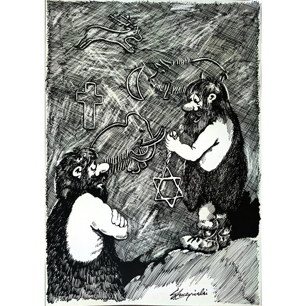 Slawomir Luczynski 29x21cm Orijinal Karikatür BOD01805