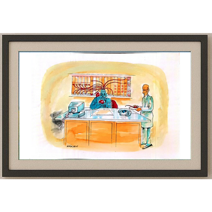 Mohsen Divandari 29x21cm Orijinal Karikatür BOD01810
