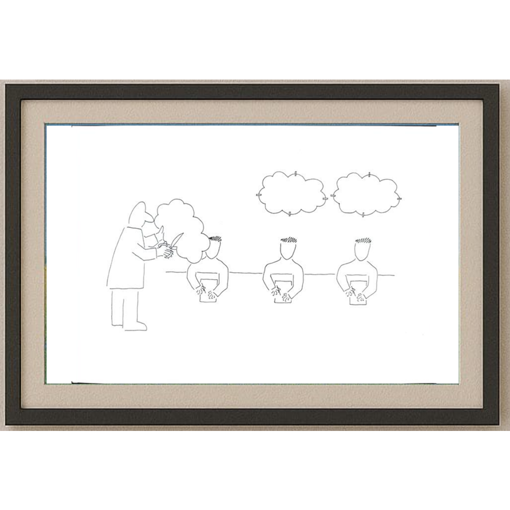 Yourik Karim Masihi 29x21cm Orijinal Karikatür BOD01815