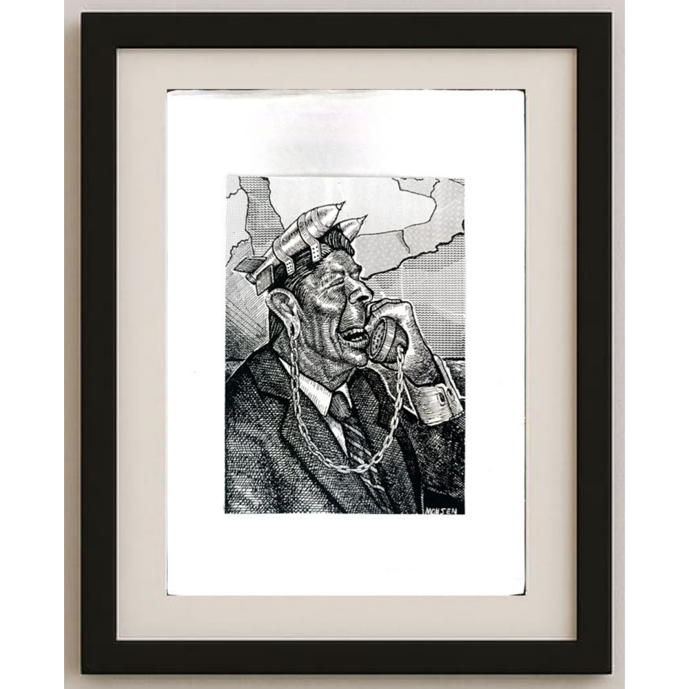 Mohsen Divandari 29x21cm Orijinal Karikatür BOD01816