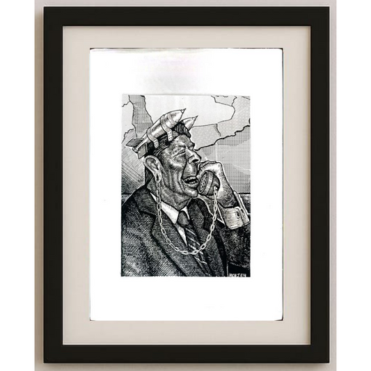 Mohsen Divandari 29x21cm Orijinal Karikatür BOD01816