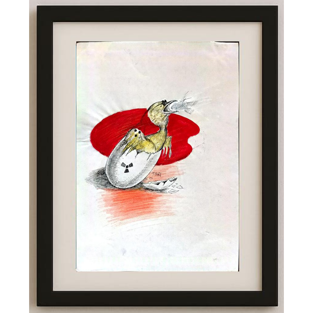 Pari Mohammad Nabi 29x21cm Orijinal Karikatür BOD01817