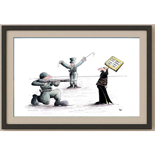 Masoud Ziaei Zardkhashosei 29x21cm Orijinal Karikatür BOD01823