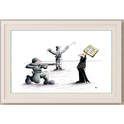Masoud Ziaei Zardkhashosei 29x21cm Orijinal Karikatür BOD01823