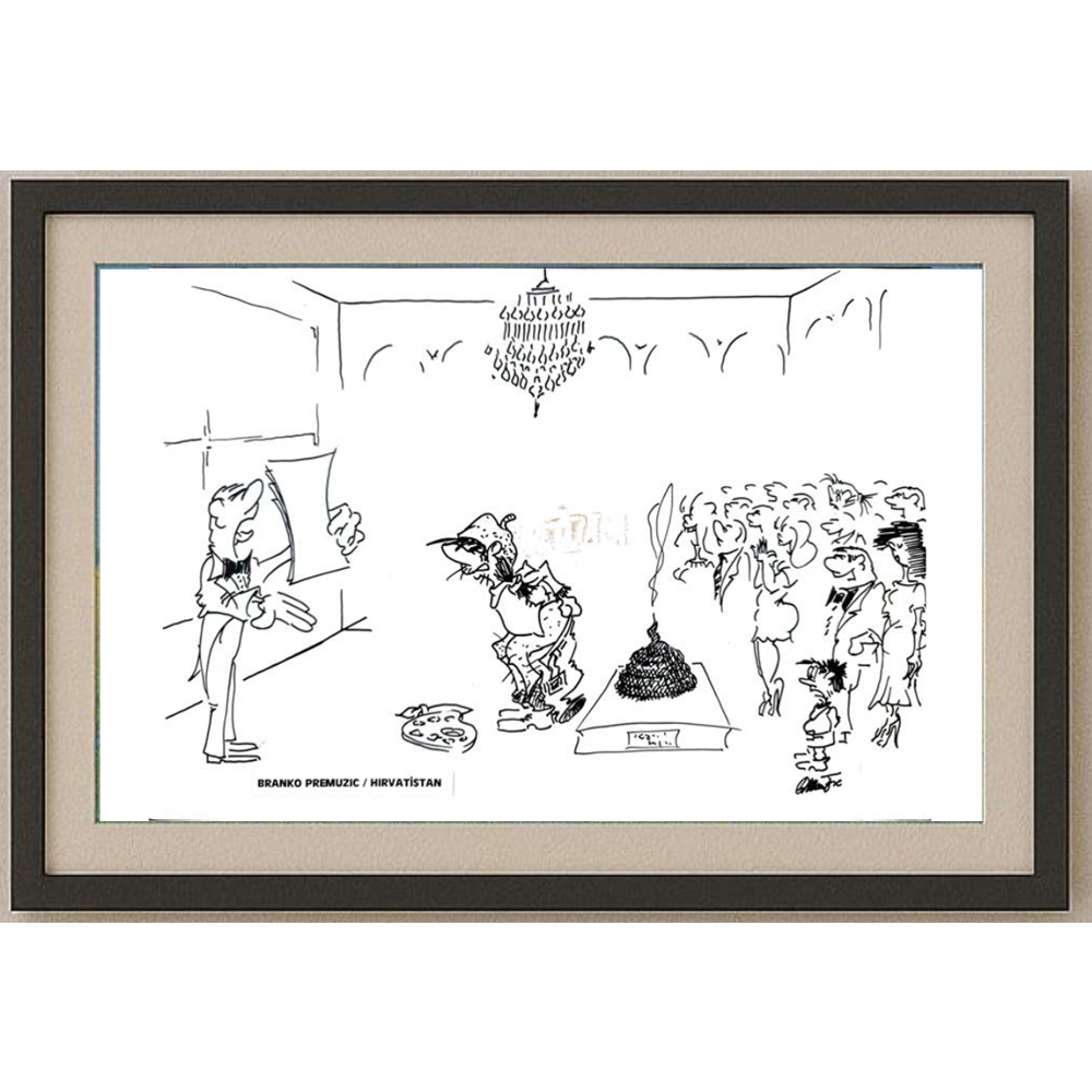 Branco Premuzic 29x21cm Orijinal Karikatür BOD01826