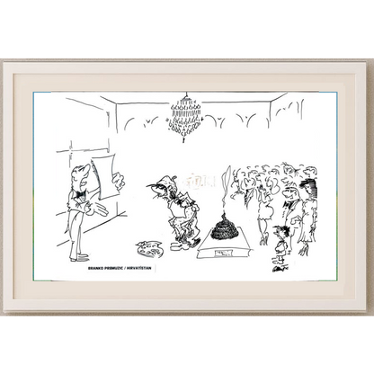 Branco Premuzic 29x21cm Orijinal Karikatür BOD01826