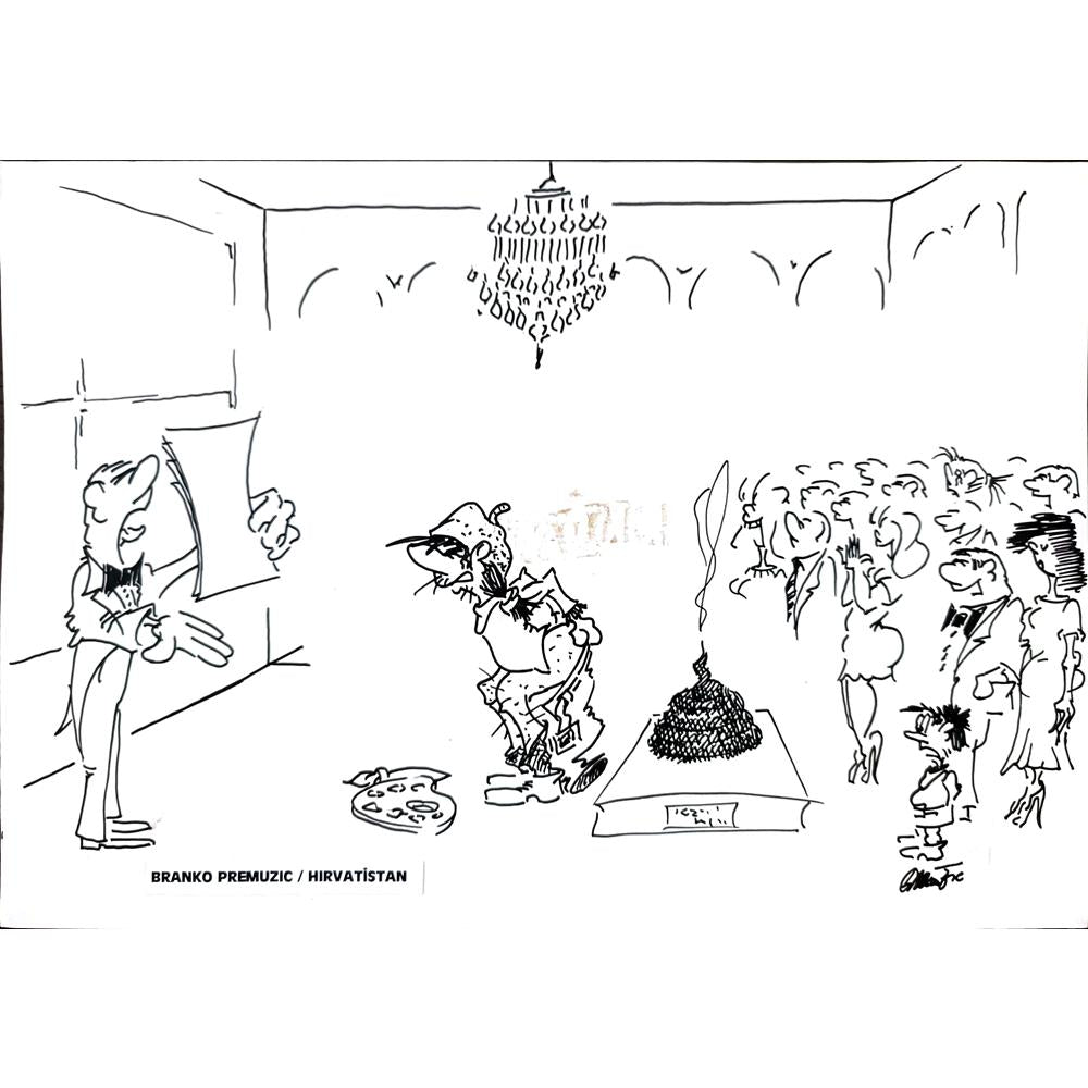 Branco Premuzic 29x21cm Orijinal Karikatür BOD01826