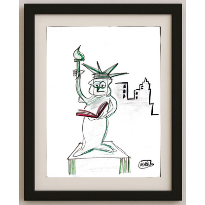 Sergio Mas 29x21cm Orijinal Karikatür BOD01827