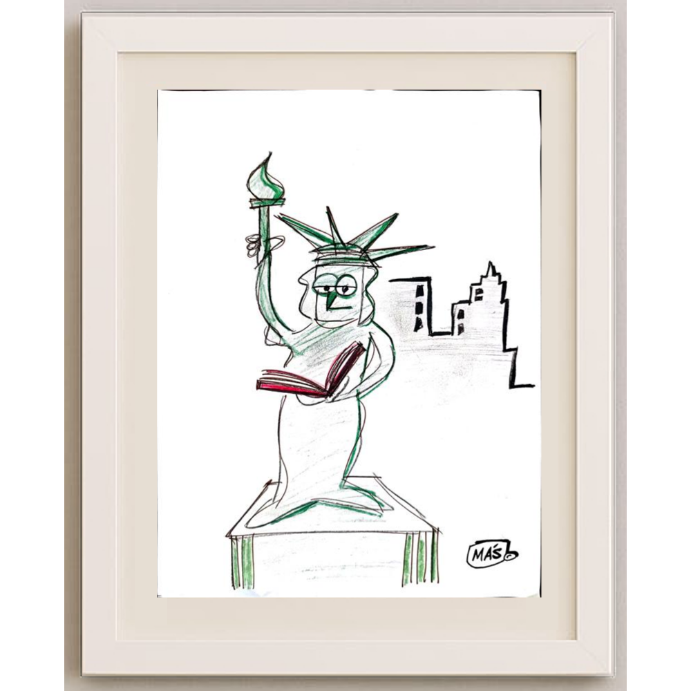Sergio Mas 29x21cm Orijinal Karikatür BOD01827