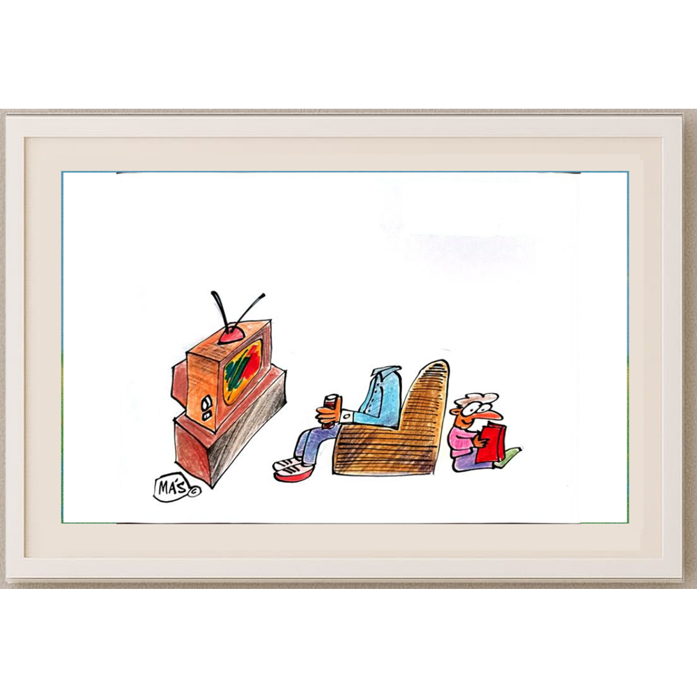 Sergio Mas 29x21cm Orijinal Karikatür BOD01829