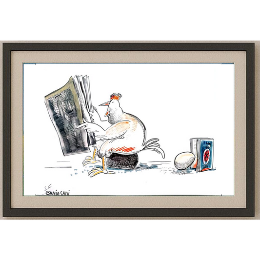 Baniasadi Mohammad Ali 29x21cm Orijinal Karikatür BOD01832