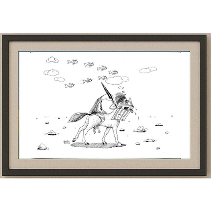 Pari Mohammad Nabi 29x21cm Orijinal Karikatür BOD01841