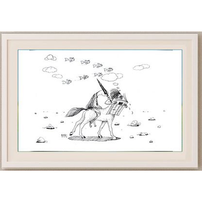 Pari Mohammad Nabi 29x21cm Orijinal Karikatür BOD01841