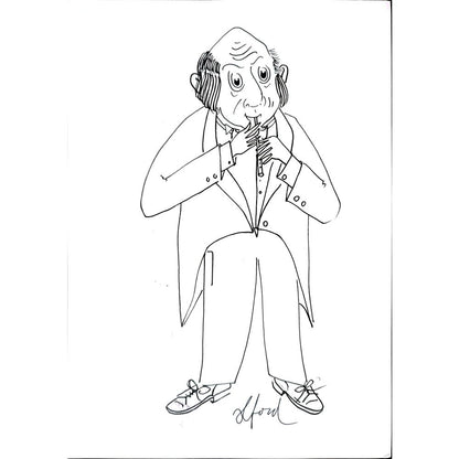 Vosters Richard Francis 29x21cm Orijinal Karikatür BOD01843