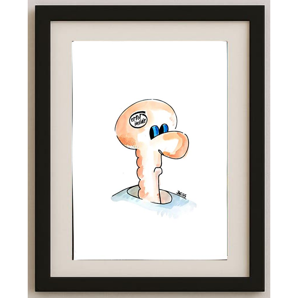 Winfried Besslich 29x21cm Orijinal Karikatür BOD01846