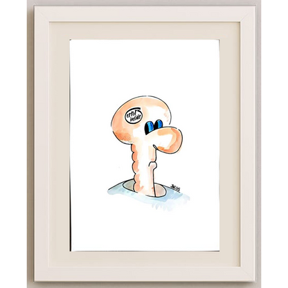 Winfried Besslich 29x21cm Orijinal Karikatür BOD01846