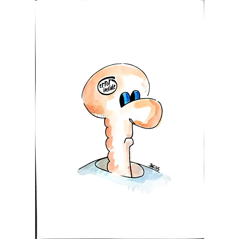 Winfried Besslich 29x21cm Orijinal Karikatür BOD01846