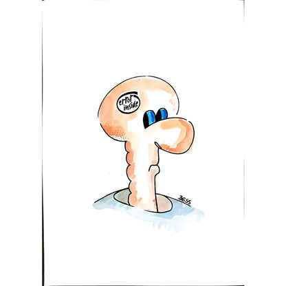 Winfried Besslich 29x21cm Orijinal Karikatür BOD01846