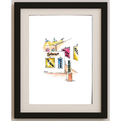 Winfried Besslich 29x21cm Orijinal Karikatür BOD01847