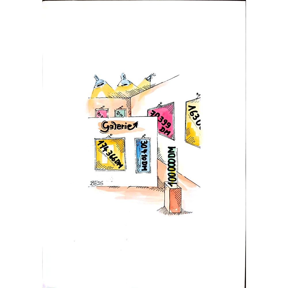 Winfried Besslich 29x21cm Orijinal Karikatür BOD01847