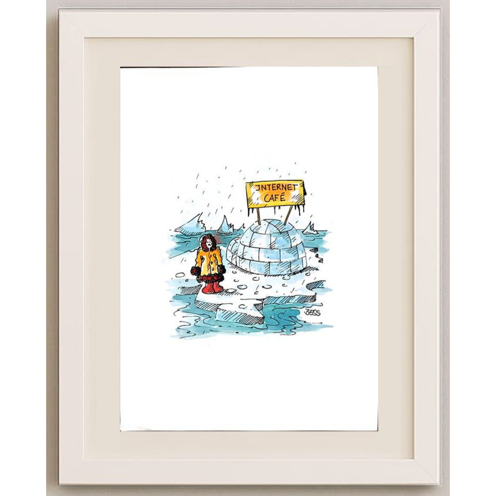 Winfried Besslich 29x21cm Orijinal Karikatür BOD01850
