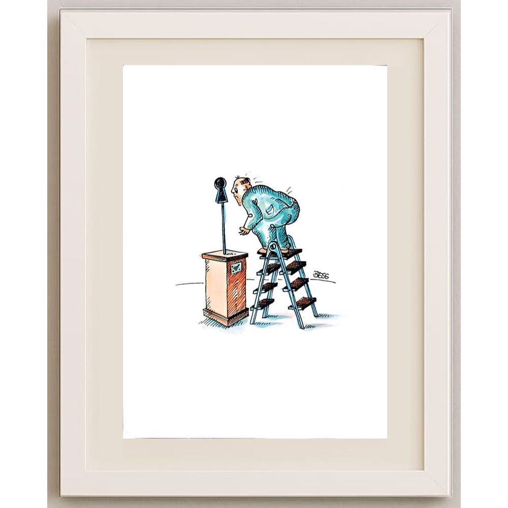 Winfried Besslich 29x21cm Orijinal Karikatür BOD01851