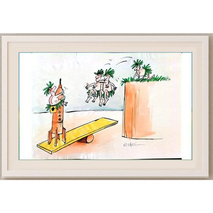 Baniasadi Mohammad Ali 29x21cm Orijinal Karikatür BOD01865