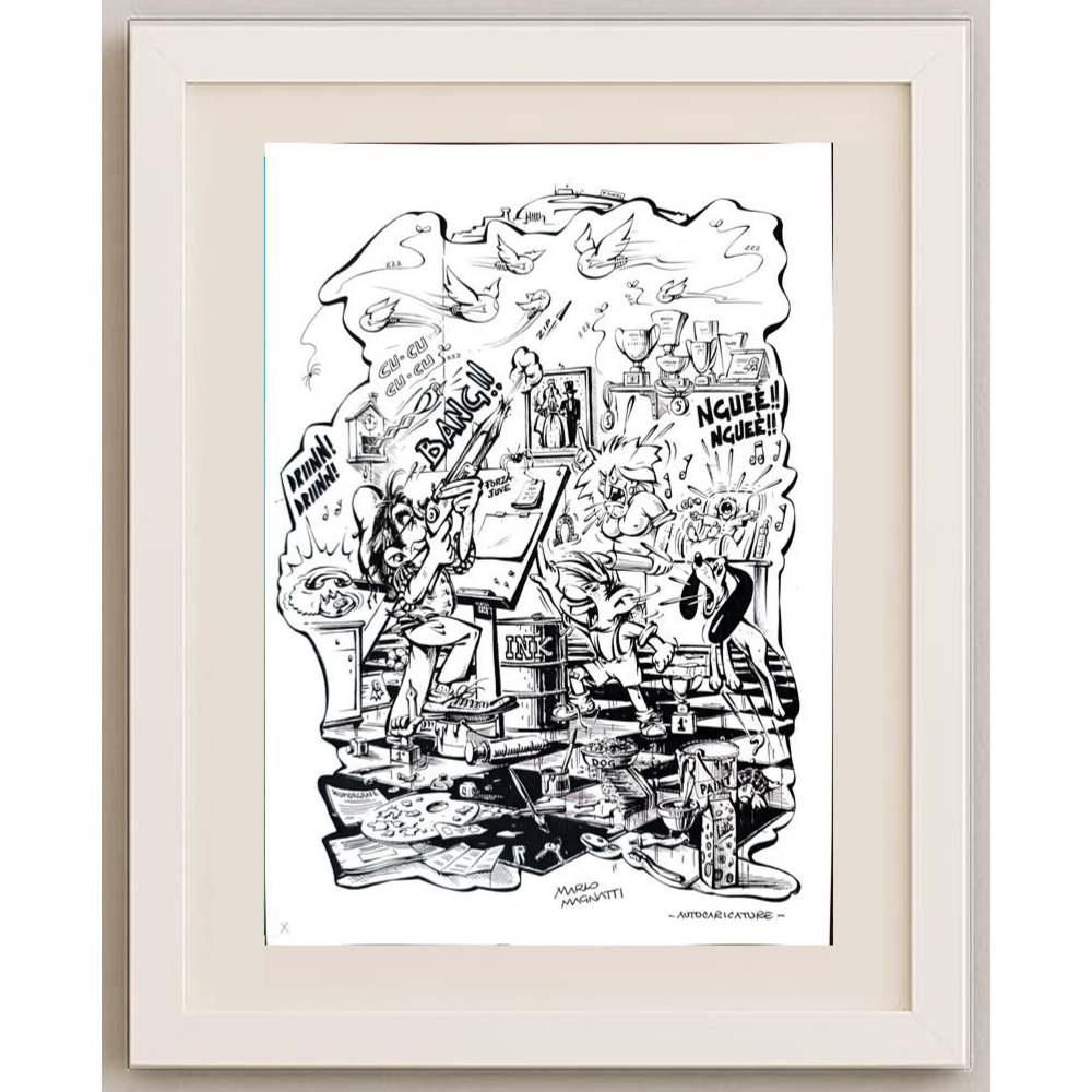 Jamal Rahmati 26x17cm Orijinal Karikatür BOD01870