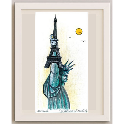 Porumbita Mihaita 21x11cm Orijinal Karikatür BOD01872