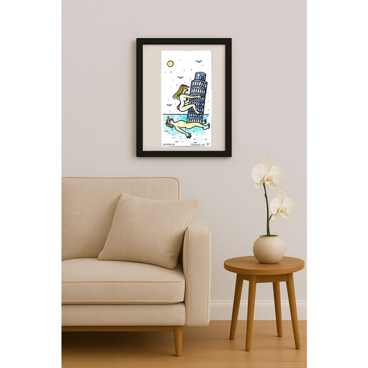 Porumbita Mihaita 21x11cm Orijinal Karikatür BOD01875