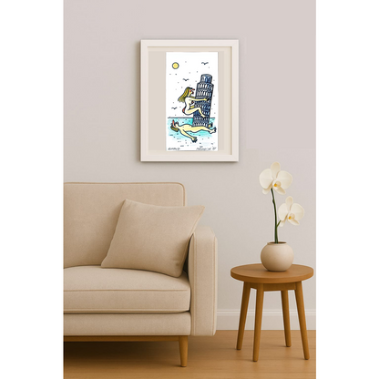 Porumbita Mihaita 21x11cm Orijinal Karikatür BOD01875