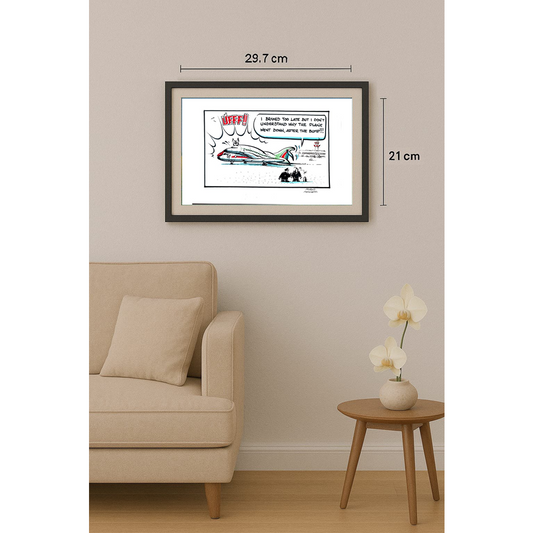 Porumbita Mihaita 21x11cm Orijinal Karikatür BOD01876