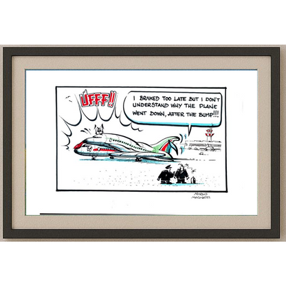 Porumbita Mihaita 21x11cm Orijinal Karikatür BOD01876