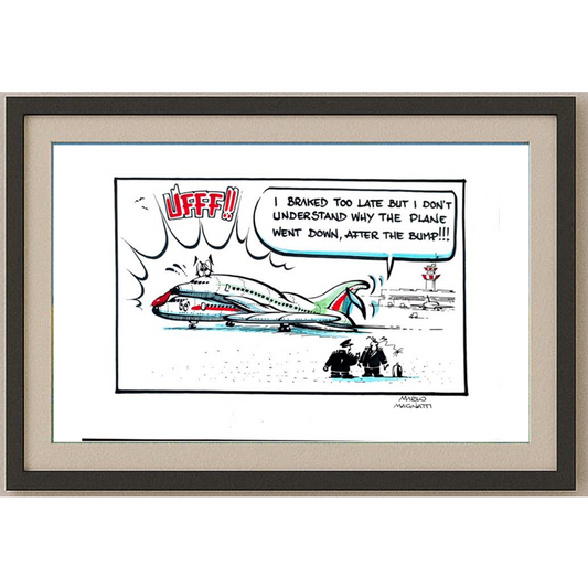 Porumbita Mihaita 21x11cm Orijinal Karikatür BOD01876