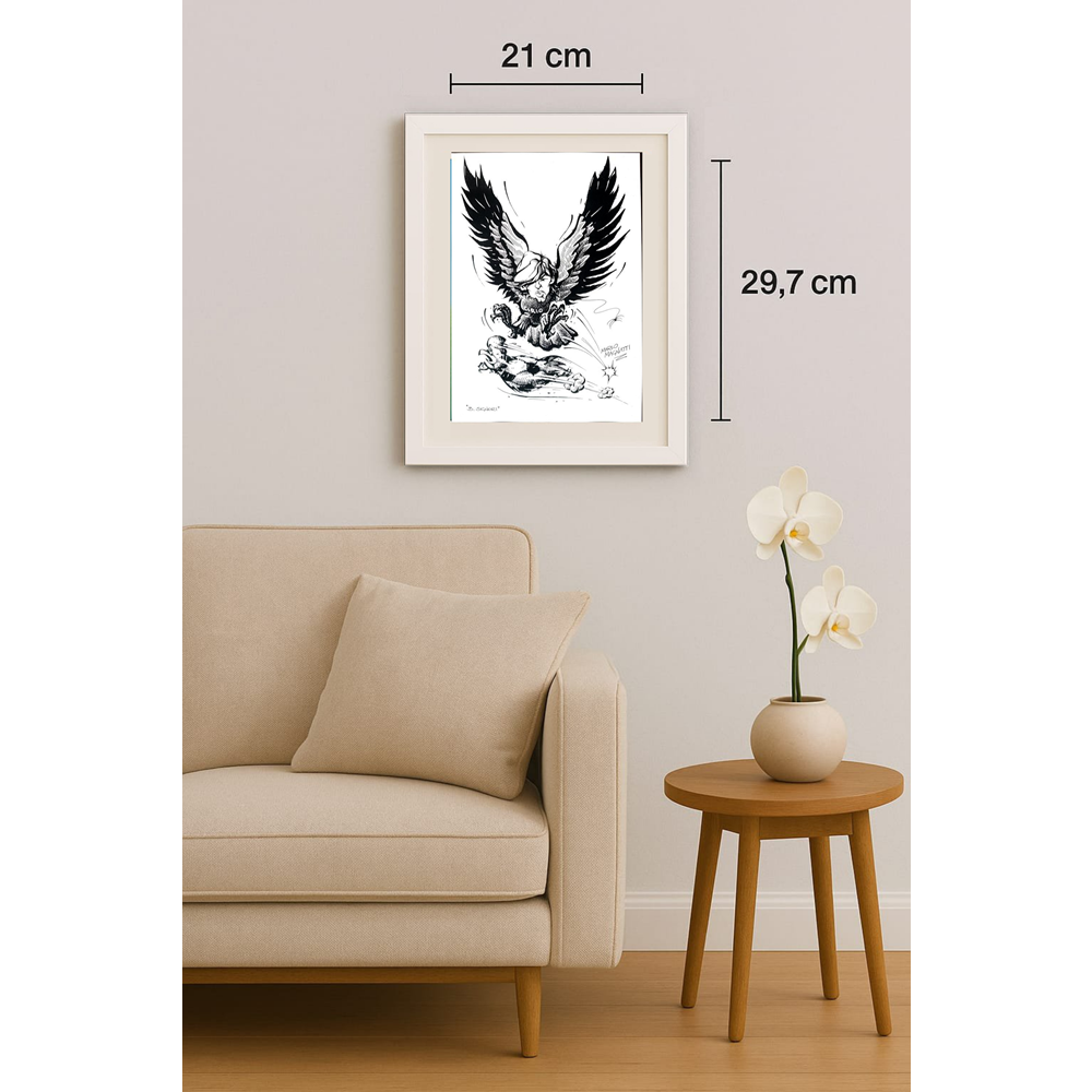 Masoud Ziaei Zardkhashosei 29x21cm Orijinal Karikatür BOD01878